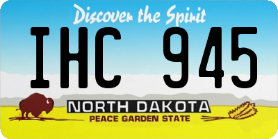 ND license plate IHC945