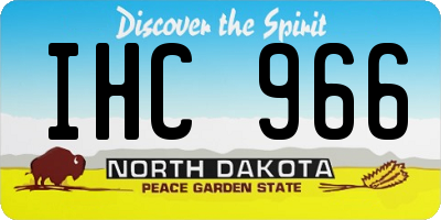 ND license plate IHC966