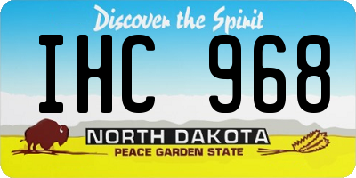 ND license plate IHC968