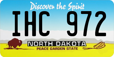 ND license plate IHC972