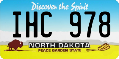 ND license plate IHC978