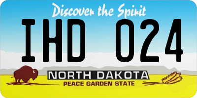 ND license plate IHD024