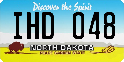 ND license plate IHD048