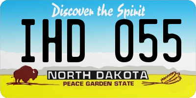 ND license plate IHD055