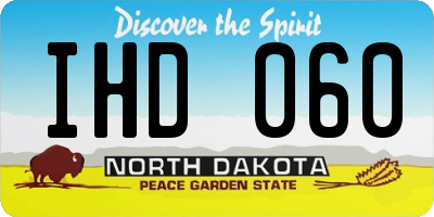 ND license plate IHD060