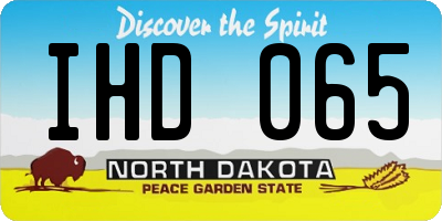 ND license plate IHD065