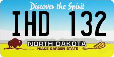 ND license plate IHD132