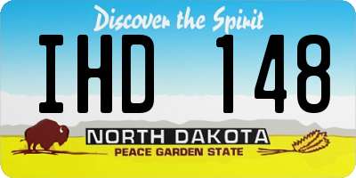 ND license plate IHD148