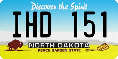 ND license plate IHD151