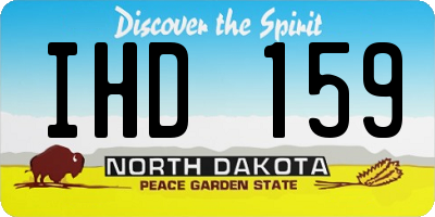 ND license plate IHD159
