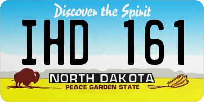 ND license plate IHD161