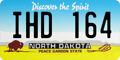 ND license plate IHD164