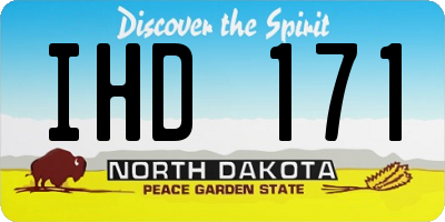 ND license plate IHD171