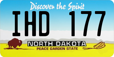 ND license plate IHD177