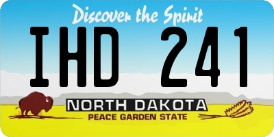ND license plate IHD241