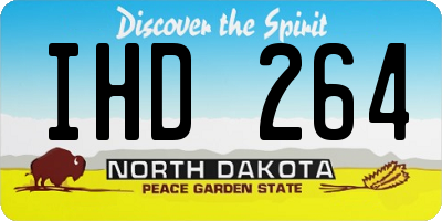 ND license plate IHD264