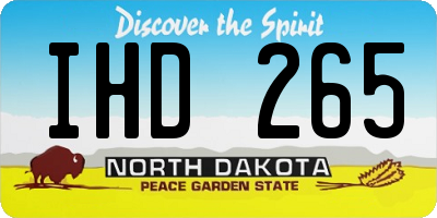 ND license plate IHD265