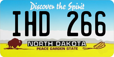 ND license plate IHD266