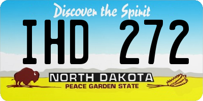 ND license plate IHD272