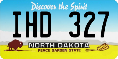 ND license plate IHD327