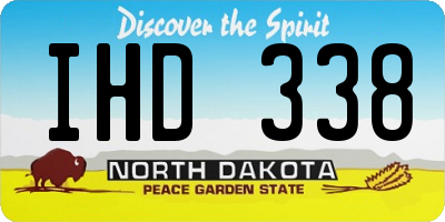 ND license plate IHD338