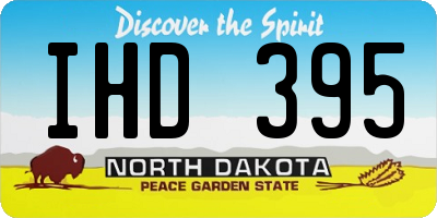 ND license plate IHD395
