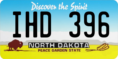 ND license plate IHD396