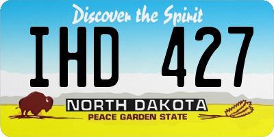 ND license plate IHD427
