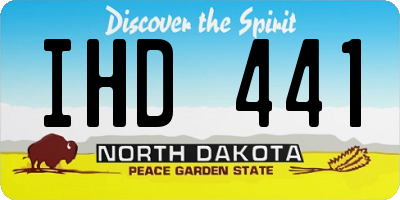 ND license plate IHD441