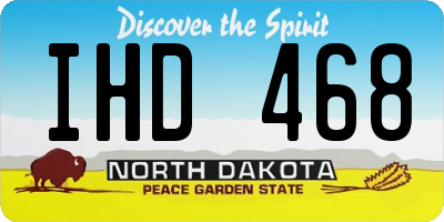 ND license plate IHD468