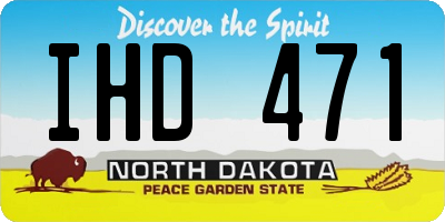 ND license plate IHD471