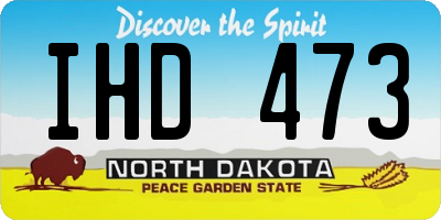ND license plate IHD473
