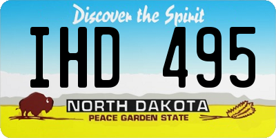 ND license plate IHD495
