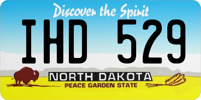 ND license plate IHD529