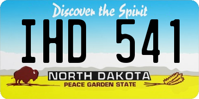 ND license plate IHD541