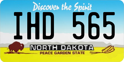 ND license plate IHD565