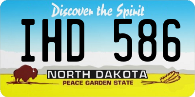 ND license plate IHD586