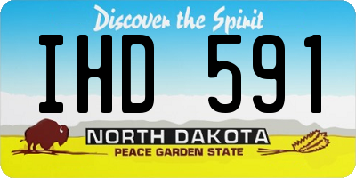 ND license plate IHD591