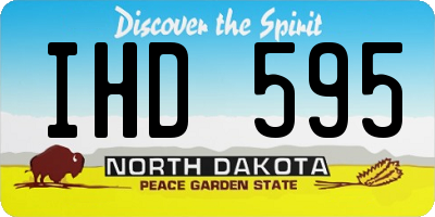 ND license plate IHD595