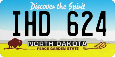 ND license plate IHD624