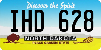 ND license plate IHD628