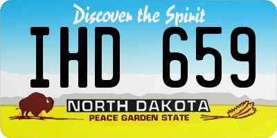 ND license plate IHD659