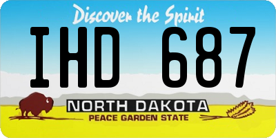 ND license plate IHD687