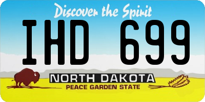 ND license plate IHD699