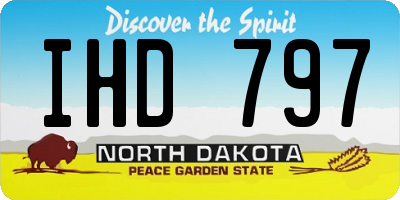 ND license plate IHD797