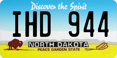 ND license plate IHD944