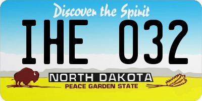 ND license plate IHE032