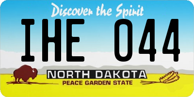 ND license plate IHE044