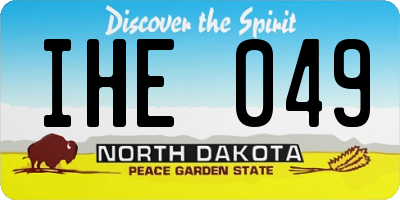 ND license plate IHE049
