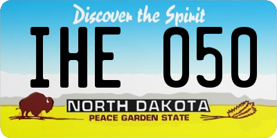 ND license plate IHE050